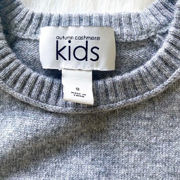 Autumn Cashmere Kids Gray Sweater with pockets (8) - Picture 3 of 8